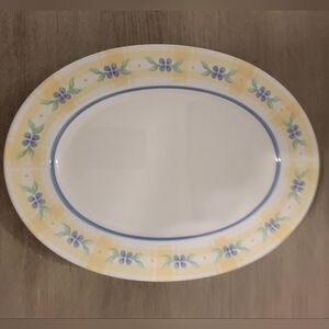 Pfaltzgraff "Summer Breeze" Floral Oval Platter - White, Yellow, and Blue